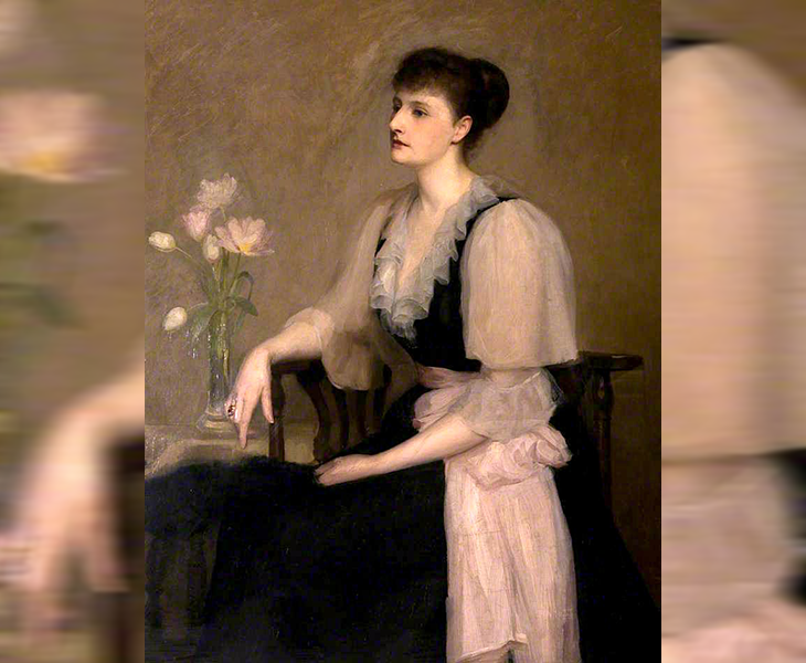 Photograph of painting of Violet Jacob by Henry Harris Brown